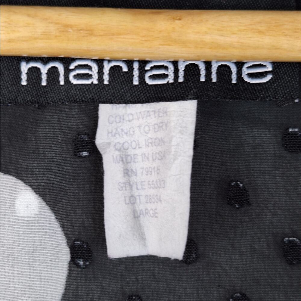 Womens Top Large‎ Black Sheer Polka Dot Fairy Grunge Whimsygoth Feminine Dainty - Picture 2 of 6